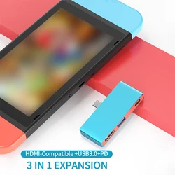 1Pcs 3 In 1 Multi-function Docking Station For Switch Type-C Video 4K Portable Dock For Switch 3in1 TV HD Converter Dock