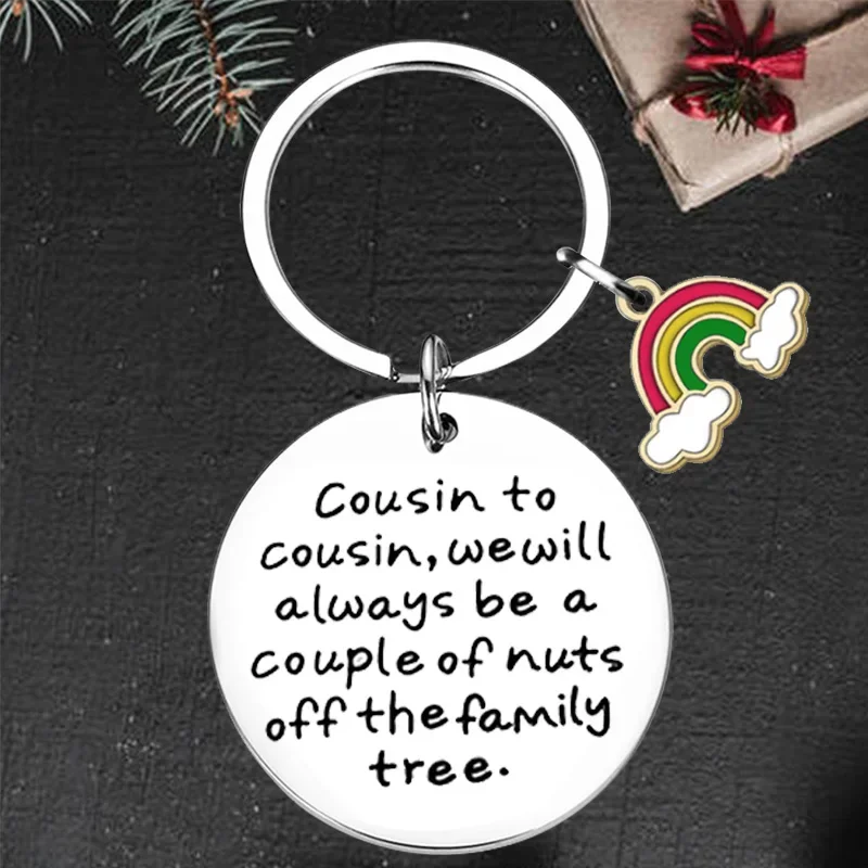 

Cute Cousin Gifts Keychain Pendant Best Friend Gift Key Chains Cousin Birthday graduation Christmas Gifts