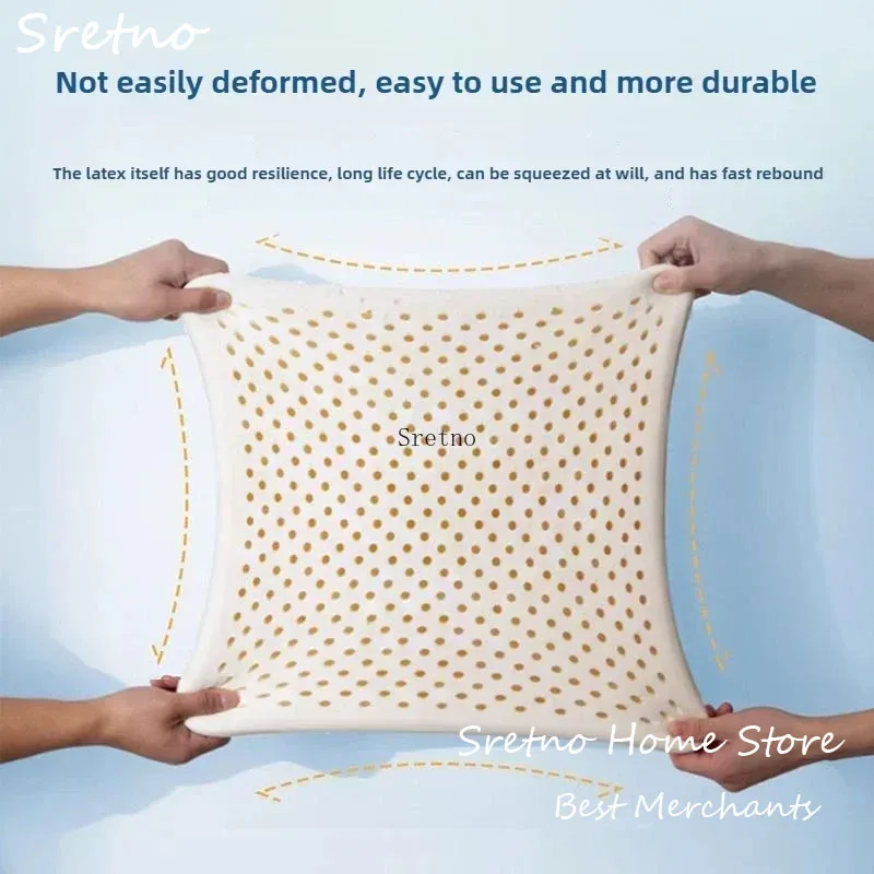 SRETNO Thickened High 10cm Office Chair Cushions Natural Latex Buttocks Cushion Home Decorations Floor Cushion Car Seat Cushions
