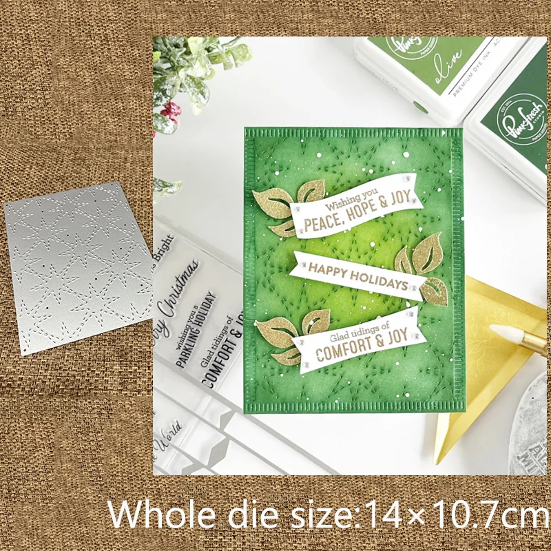 Новый дизайн, металлический трафарет, форма для высечки, Рождественская звезда, скрапбукинг, высечка для альбома, бумаги, ремесло, тиснение