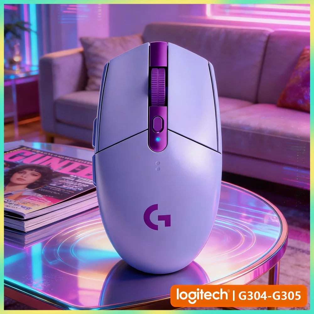 Mouse Gamer Sem Fio Logitech G305, 12000 DPI HERO, 6 Teclas Personalizáveis, Bateria de 250H, 99G, LIGHTSPEED 1Ms, Para Gamers de PC e Mac