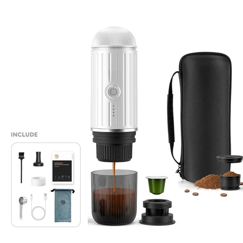 

Wireless Electric Espresso Maker Auto Espresso Coffee Maker Portable Coffee Machine Fit Nespresso Capsule & Coffee Powder