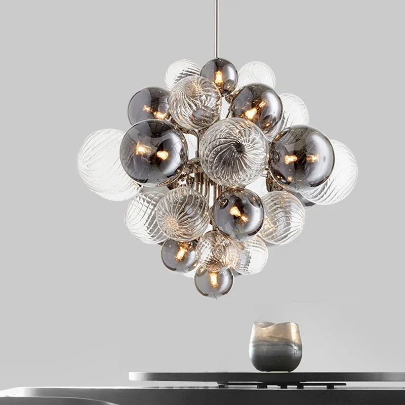 

Modern Glass Balls Led Chandeliers Lighting Living Dining Room Pendant Lights Home Decor Bedroom Kitchen Hanging Lamp Luminaires