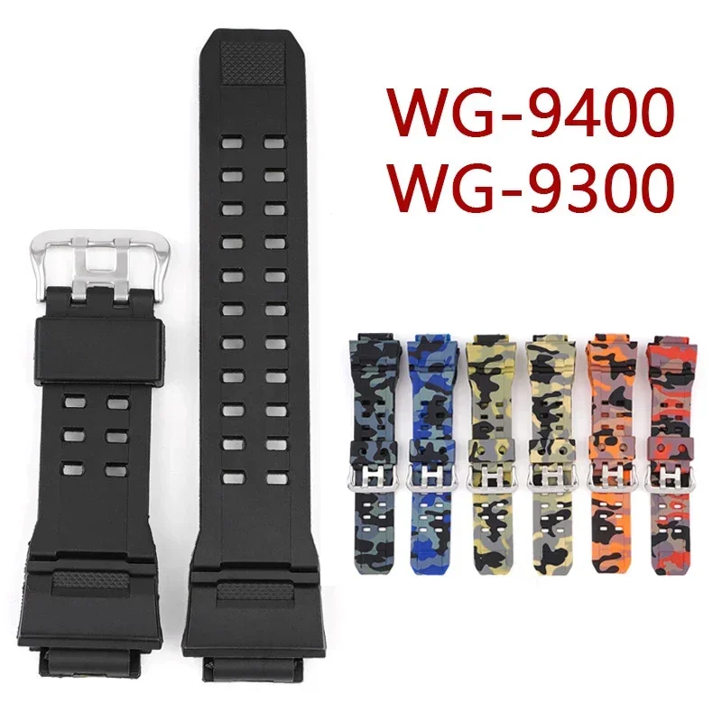 Correa de silicona de resina 2025 para Casio GSHOCK RANGEMAN GW-9400 GW-9300 hombres camuflaje goma deporte impermeable accesorios de reloj