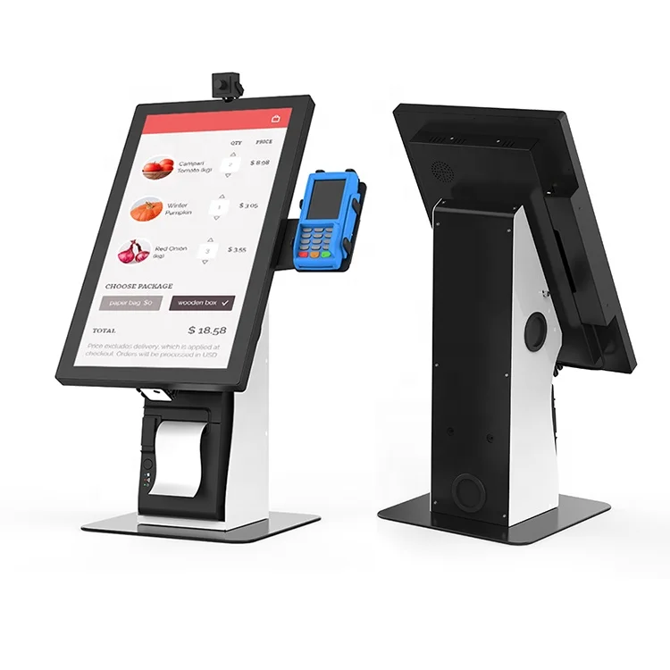 

21.5" touch screen restaurant pos terminal machine self ordering pos payment