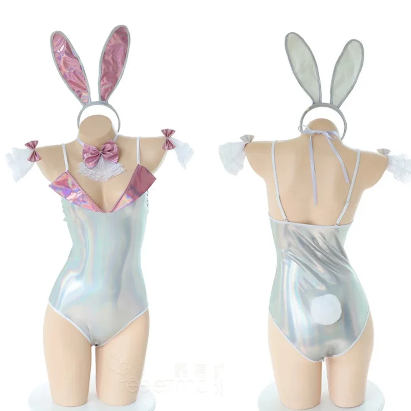 AniLV Colorful Laser Uniform Series Women Anime Student Bunny body Candy Girl Lolita Dress Costume Cosplay