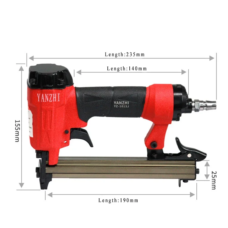 Imagem -05 - Pistola Pneumática para Faça Você Mesmo Projeto e Estofados Pistola de Pregos Acabamento Nailer e Grampeador 1.2x0.6 mm Prego 47bar