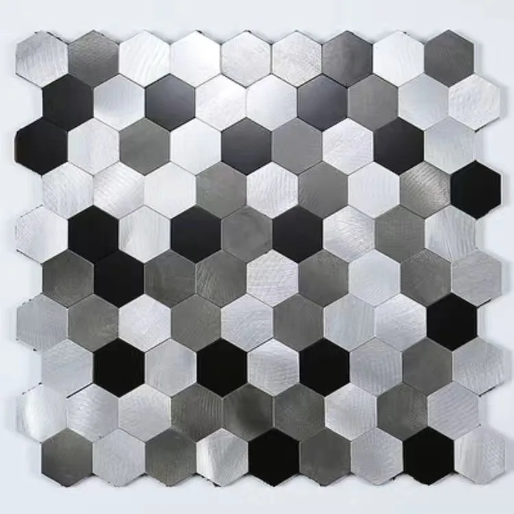 1 sheet Mosaic Wall Tile Peel And Stick Self Adhesive Waterproof Aluminum Hexagon Kitchen Bath Tile Backsplash Fireproof