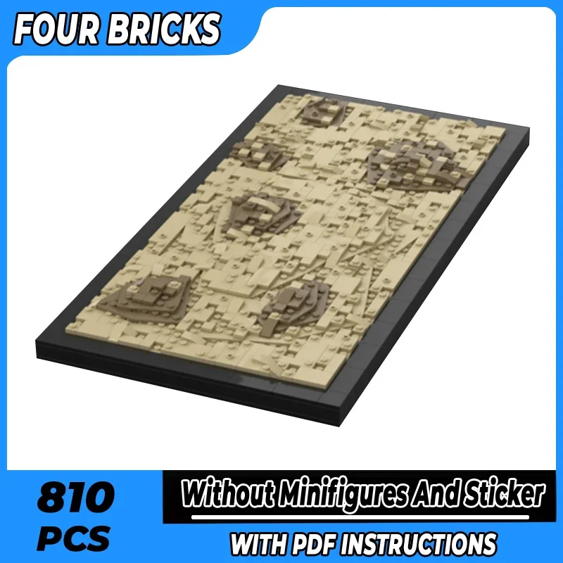 

Популярная звездная модель фильма Moc, строительные кирпичи, пустынный пейзаж, технология, модульные блоки, подарки, рождественские игрушки, наборы «сделай сам», сборка