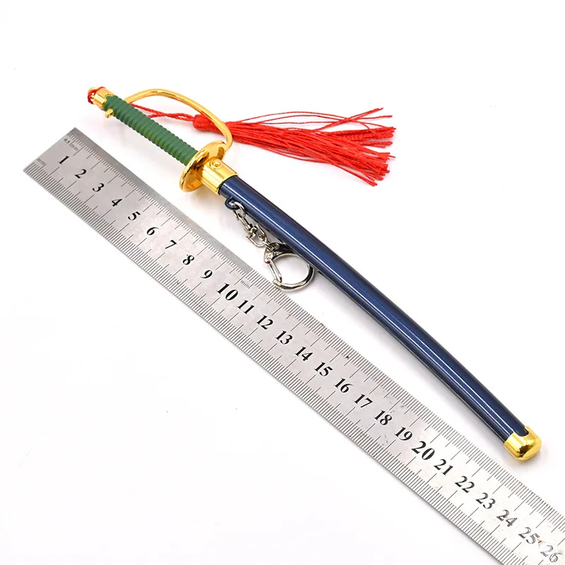 22cm/8.66in anime jogo periférico de cabelo vermelho griffin samurai espada artesanal arma modelo prop chaveiro ornamentos coleção presente