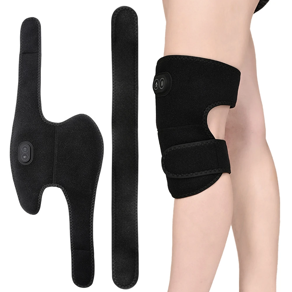 Electric Heating Knee/Shoulder Pad & Massager, USB Powered Heated Knee Brace for Men & Women - 3 Heat Levels for Pressure Relief