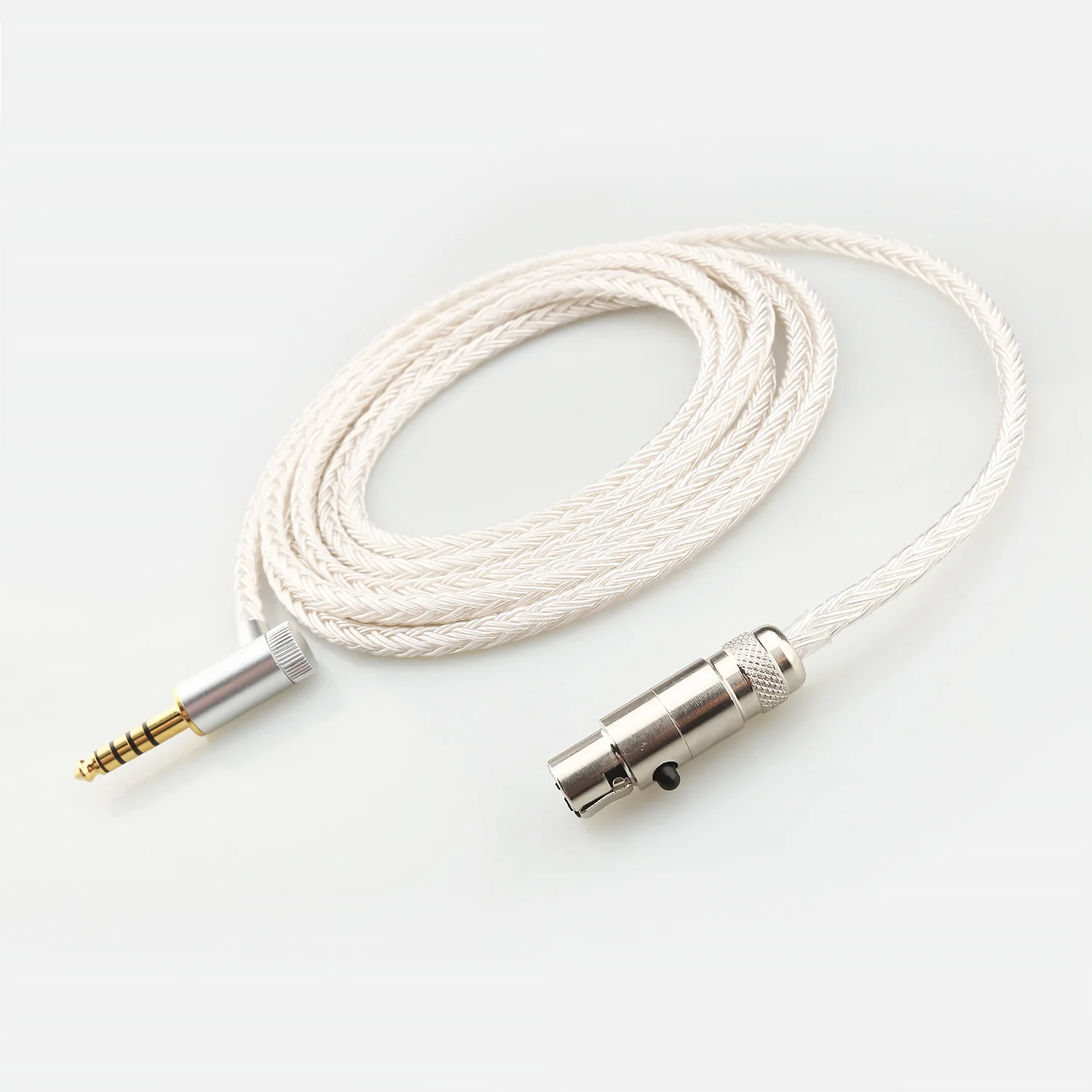 4.4mm to 4Pin Mini XLR Female Headphone Cable 16 Core OCC Silver Plated Replacement Upgrade Cord for Sennheiser HD490 Pro Plus