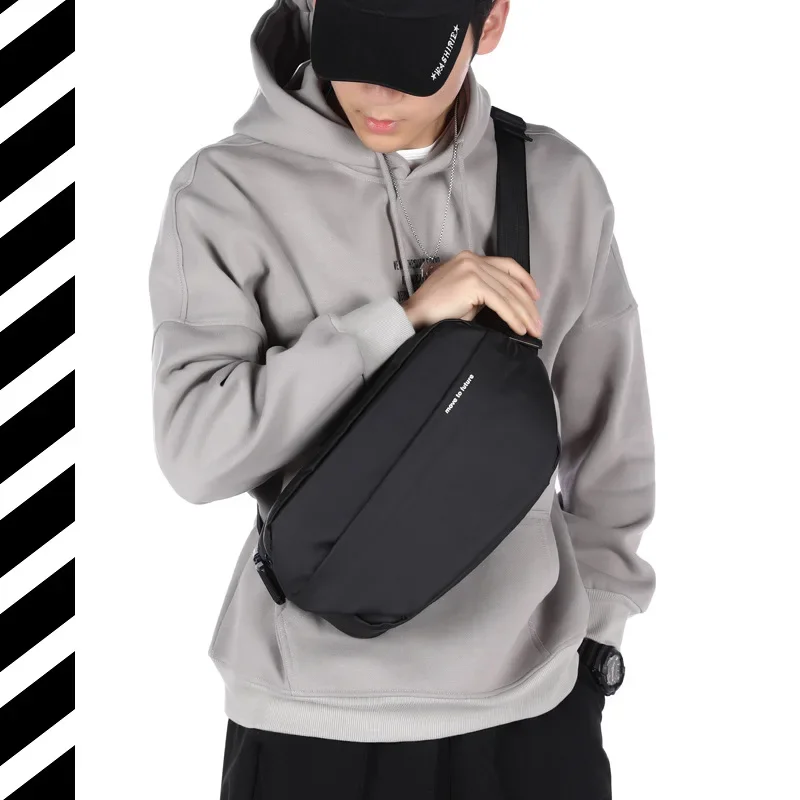 Bolso de mensajero informal coreano para hombre, bolsa de pecho Simple a la moda, bolsos deportivos impermeables para motocicleta, bolsos cruzados