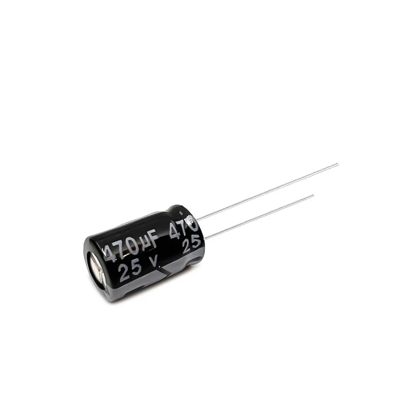 200pcs 25V 470uF Electrolytic Capacitor 105C High Temp Radial Long Life 8x12mm for Power Supply Electronics