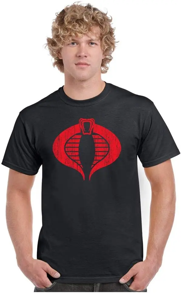 Gi Joe Cobra Logo Vintage Distressed Design Classic Cartoon T-Shirt