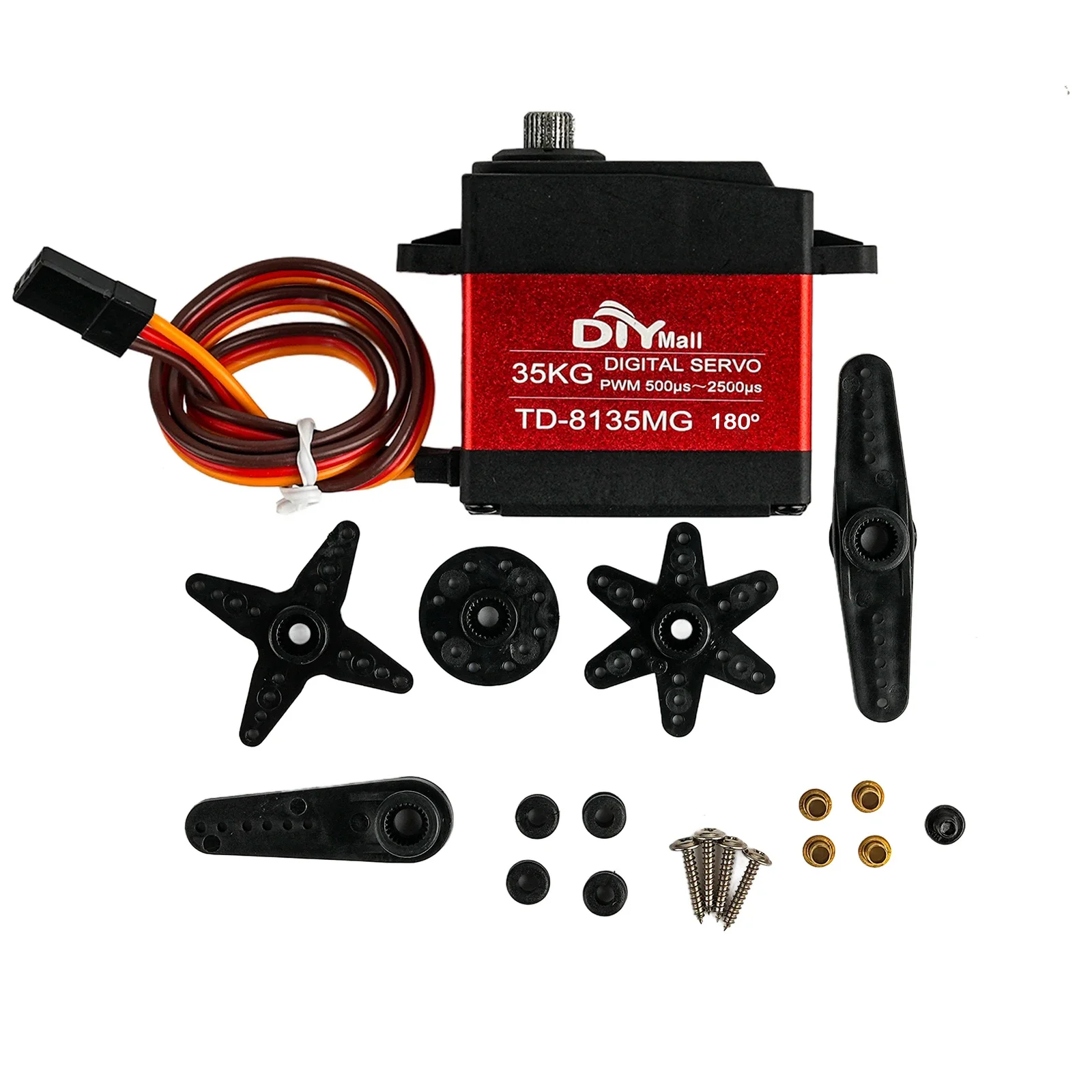 35kg rotação de 360 graus rc servo 180/270 ângulo controlável digital metal engrenagem TD-8135MG motor para diy modelo de carro rc braço robô