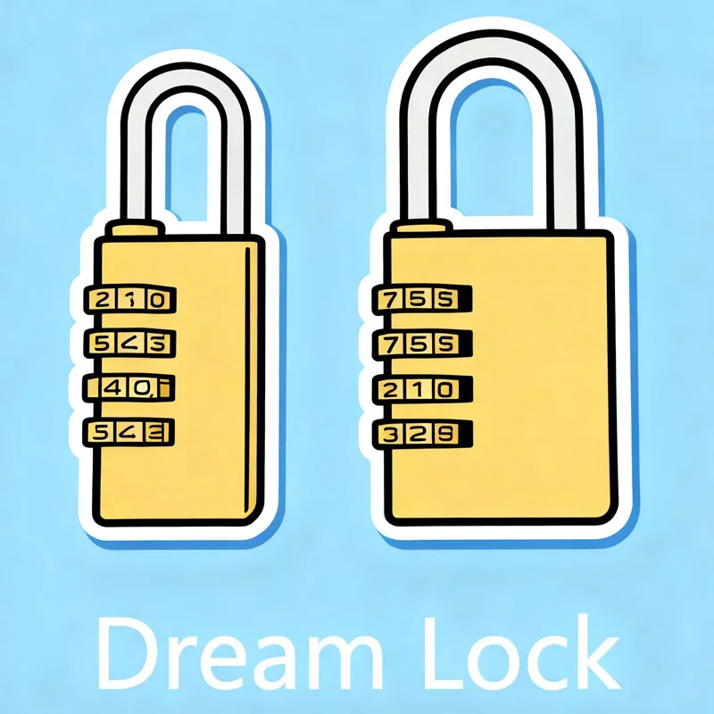 التعريفي مشفرة حلم قفل (النحاس) الخدع السحرية المختارة عدد قفل مفتوح التنبؤ الساحر الساحر عن قرب أوهام الدعائم