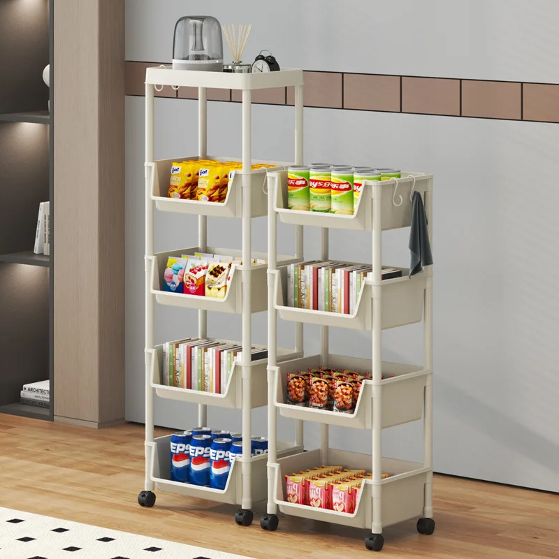 Kitchen Storage Rack, Floor Standing Trolley, Bathroom, Mobile Snacks, Bathroom, Multi-layer Bedroom, Bedside Storage Rack