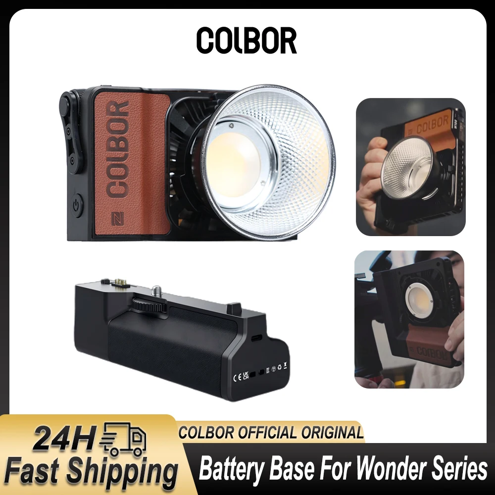 Colbor Wonder W100 RGB 100W LED Video Light with Battery Power Base Pocket Photography Fill Light for Shoot Vlog Live Streaming