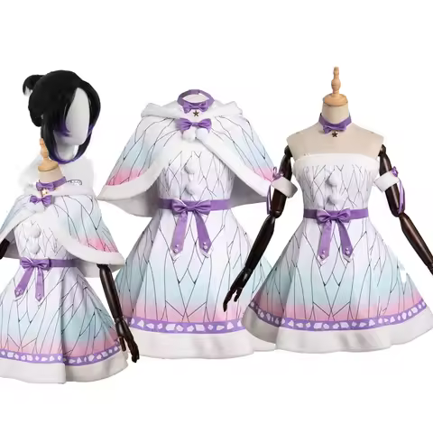 Kochou Cos Shinobu Cosplay Christmas Costume Wig Anime Demon Fantasia Women Halloween Carnival Clothes Girls Disguise Role Play