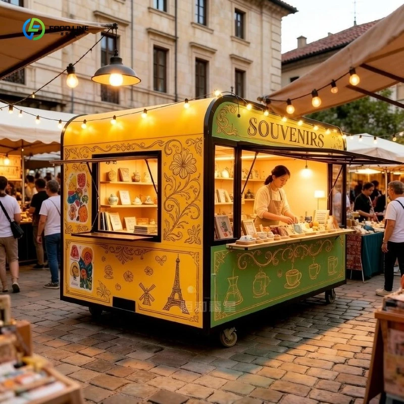 Convertible Mobile Kitchen & Walk-in Store Lightweight Plug-and-Play Food Cart with Free Custom Vinyl Wrap FL Customized