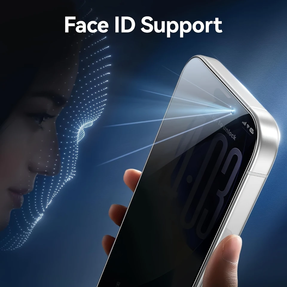 NNBILI Protector de Pantalla de Privacidad para iPhone 17 Pro Max Vidrio Anti-Espía para iPhone 16 15 14 13 12 11 Pro Max Película de Privacidad iPhone 17 3