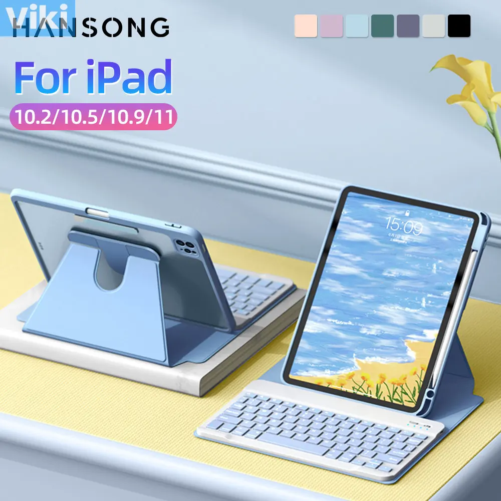 

For iPad Keyboard Case For iPad 10th Generation Case For iPad 10.2 9/8/7th Air 3 10.5 Pro Air 4 5 10.9 2018 to 2022 Pro 11 Cover