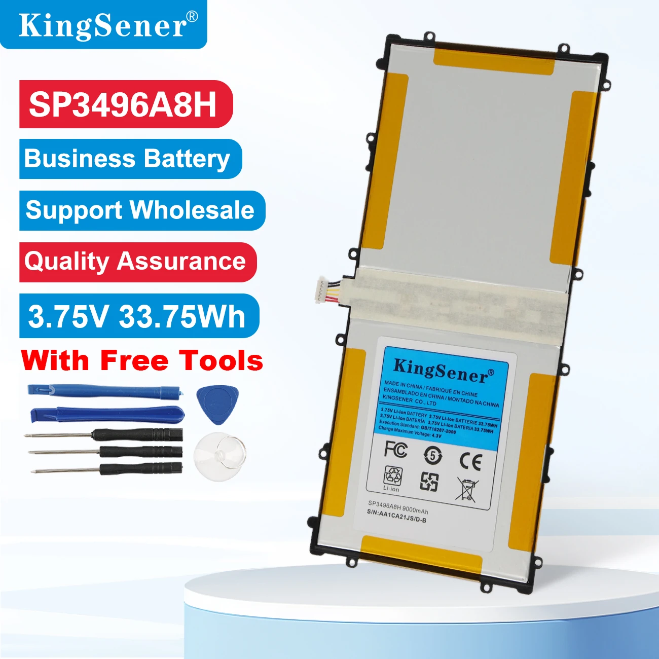 

KingSener SP3496A8H Replacement Battery For Samsung Google Nexus 10 GT-P8110 HA32ARB Tablet Battery 9000mAh