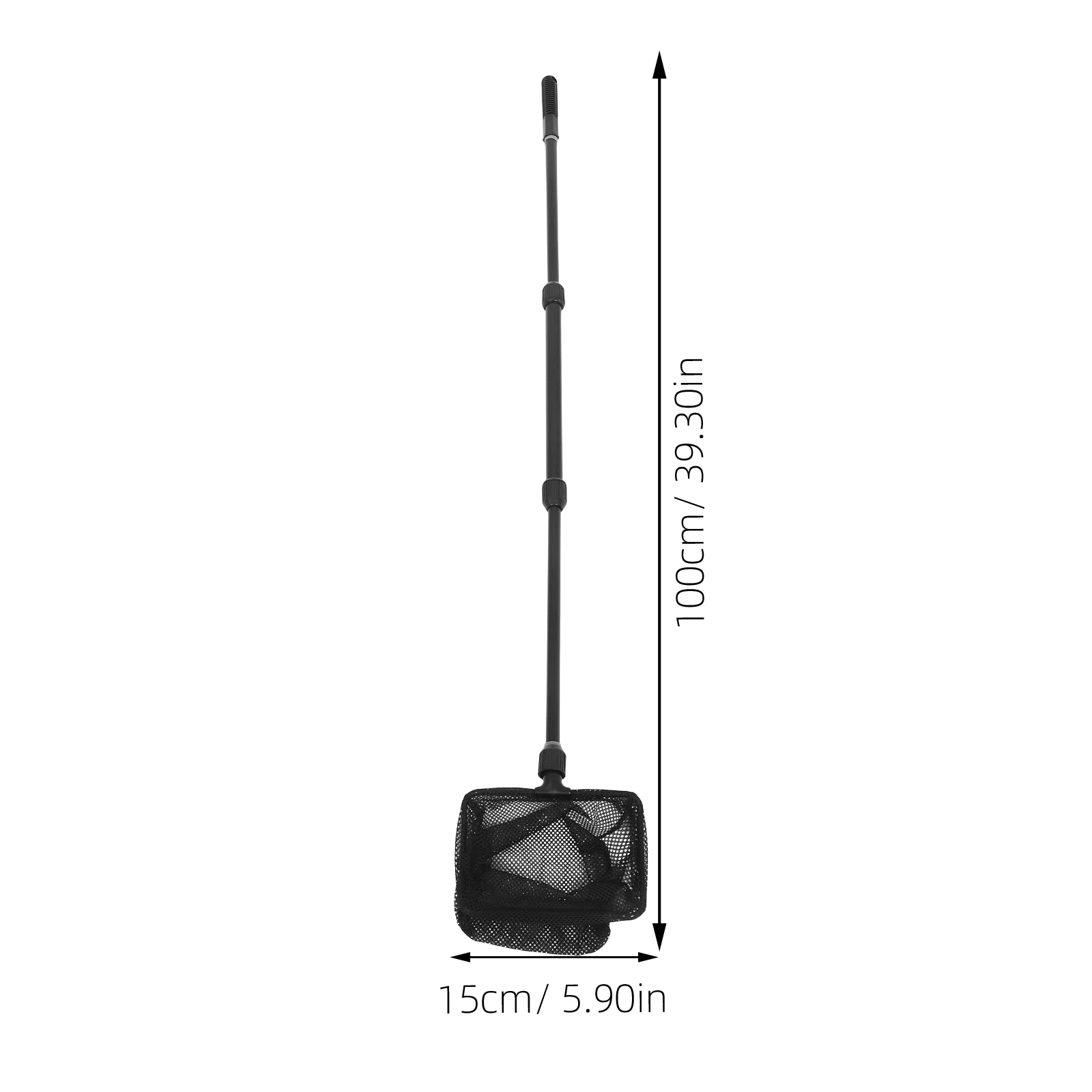 شبكة أرضية صيد تلسكوبية متينة، شبكات صيد قابلة للتمديد، مياه مالحة، مياه عذبة، مقاومة للانزلاق، مقبض سهل الحمل، تخزين من النايلون #5