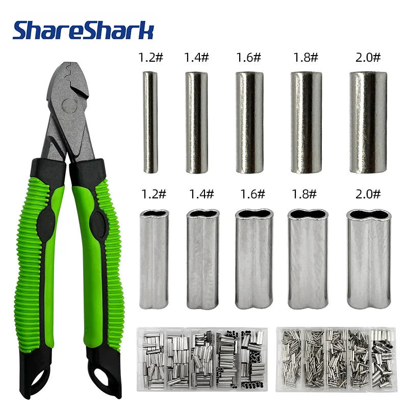

Рыболовные плоскогубцы для приманки ShareShark, обжимной комплект, рыболовные плоскогубцы, одинарная/двойная трубка, набор для обжима медной проволоки, рыболовные инструменты