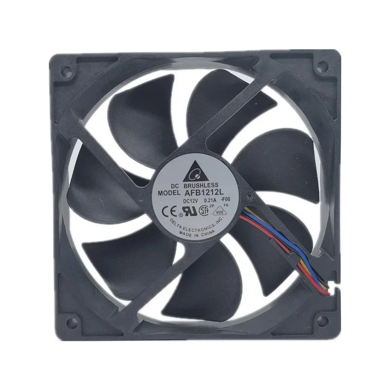 Novo Delta AFB1212L Ventilador, Silencioso Chassis de Alimentação, DC 12V, 0.21a, 12025, 12cm, 120x120x25mm