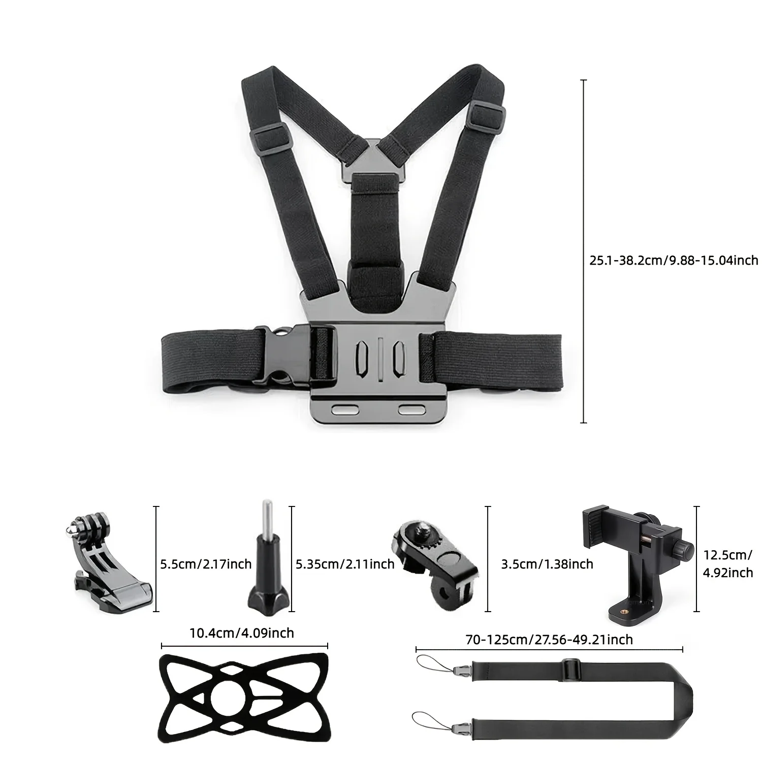 عصابة رأس وحزام صدر قابل للتعديل، أدوات إطلاق نار مساعدة، مناسبة لمختلف كاميرات الحركة والهواتف المحمولة #6