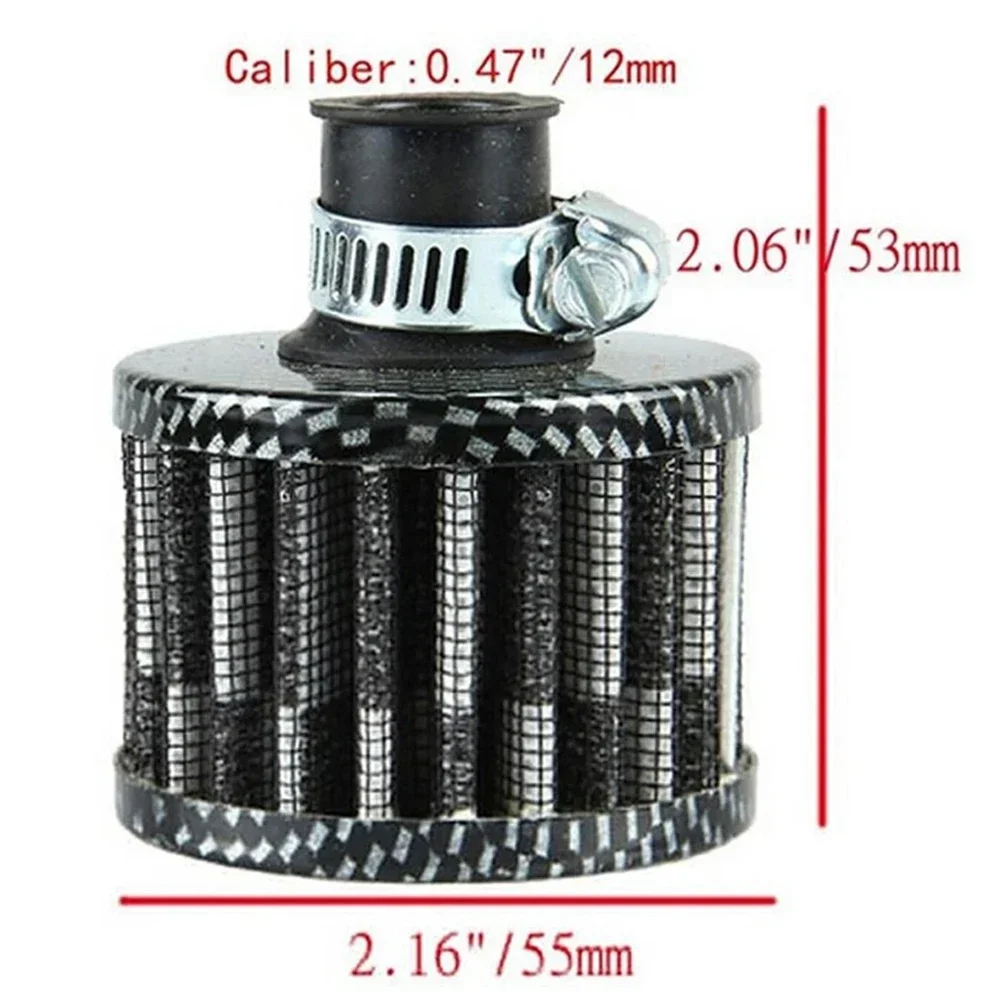 Universal 12mm Crankcase Breather Kit Oil Filter Cold Air Intake Vent Cover For Motorcycle Car Engine