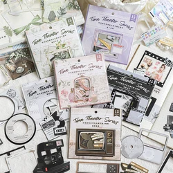 15 pcs/pack Frame Deco Material Background Stickers for Scrapbooking Collage Junk Journal Accessories Aesthetic Label Stationery