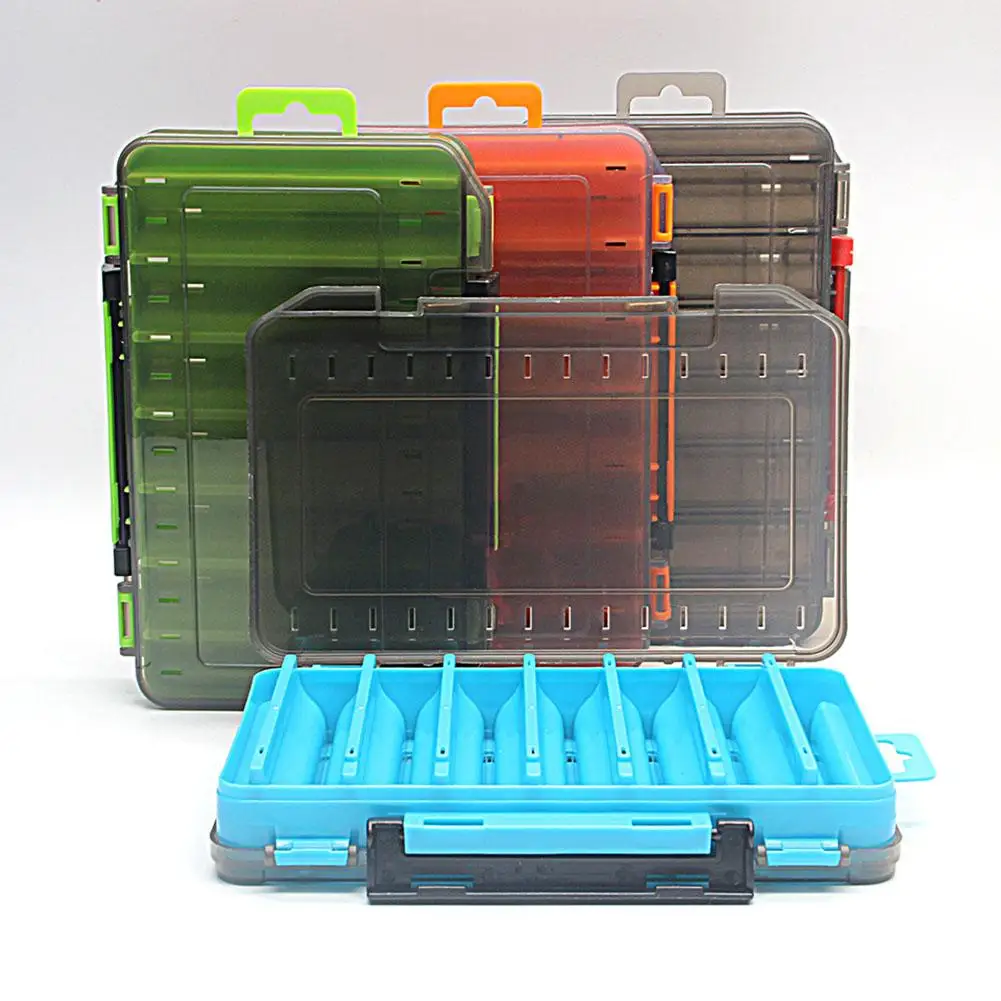 Double Sided Road Sub Box Fishing Gear Portable Accessory Storage Box Fishing Bait Box Hard Bait Pencil Squid Fake Bait Box