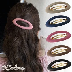 Large Oval Hair Claw For Women Simple Geometric Solid Color Hair Clip Girls  Non-Slip Ponytail Holder Hair Accessories