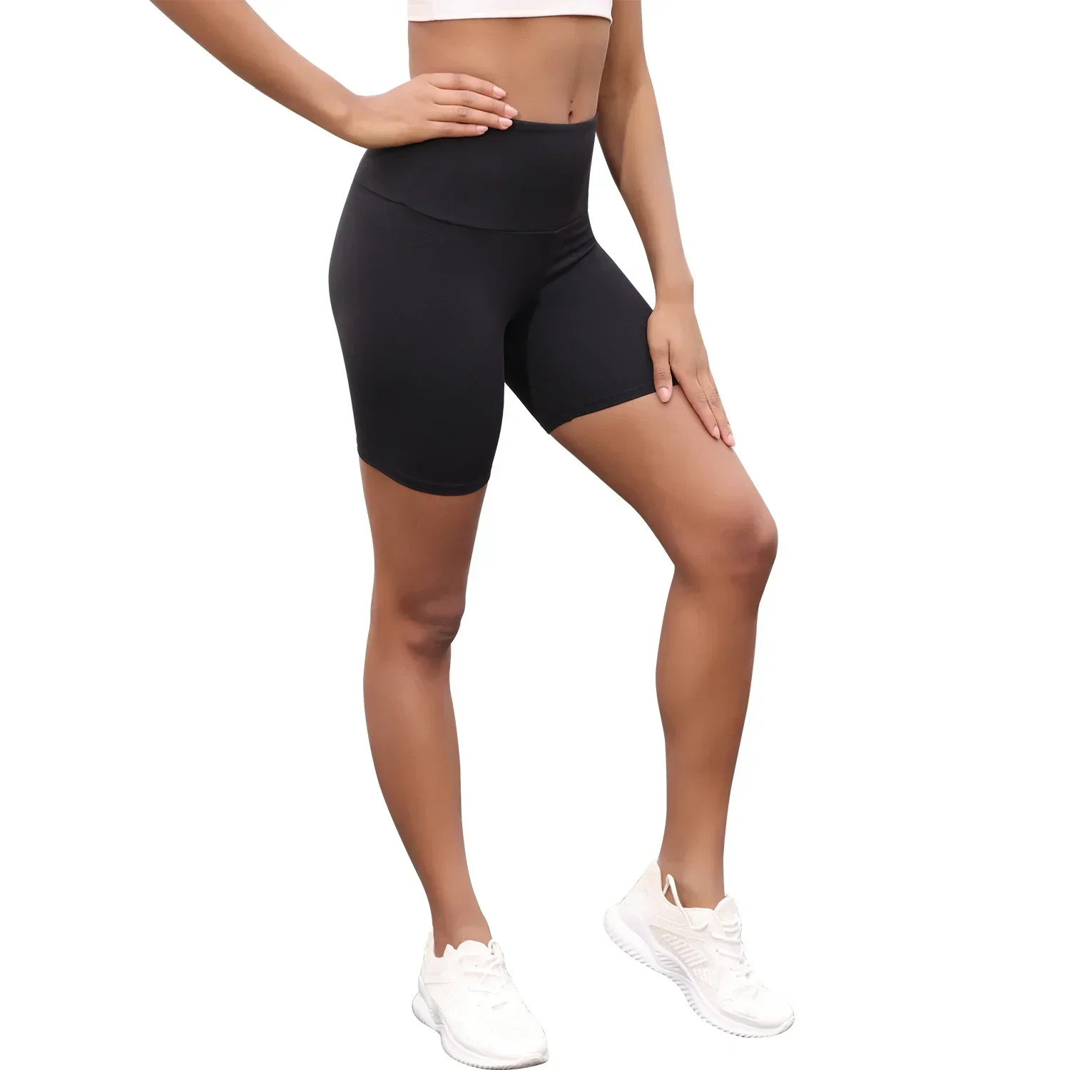 Short de motard taille haute pour femmes, Super doux, contrôle du ventre, pas transparent, entraînement, Yoga, course à pied, athlétique, Push-Up, gymnastique, Fitness