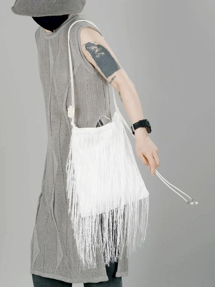 

Light Luxury Fashion Tassel Decoration Women's Bag For Dinner Parties, High-end Feel, Personalized Single Shoulder Crossbody Bag