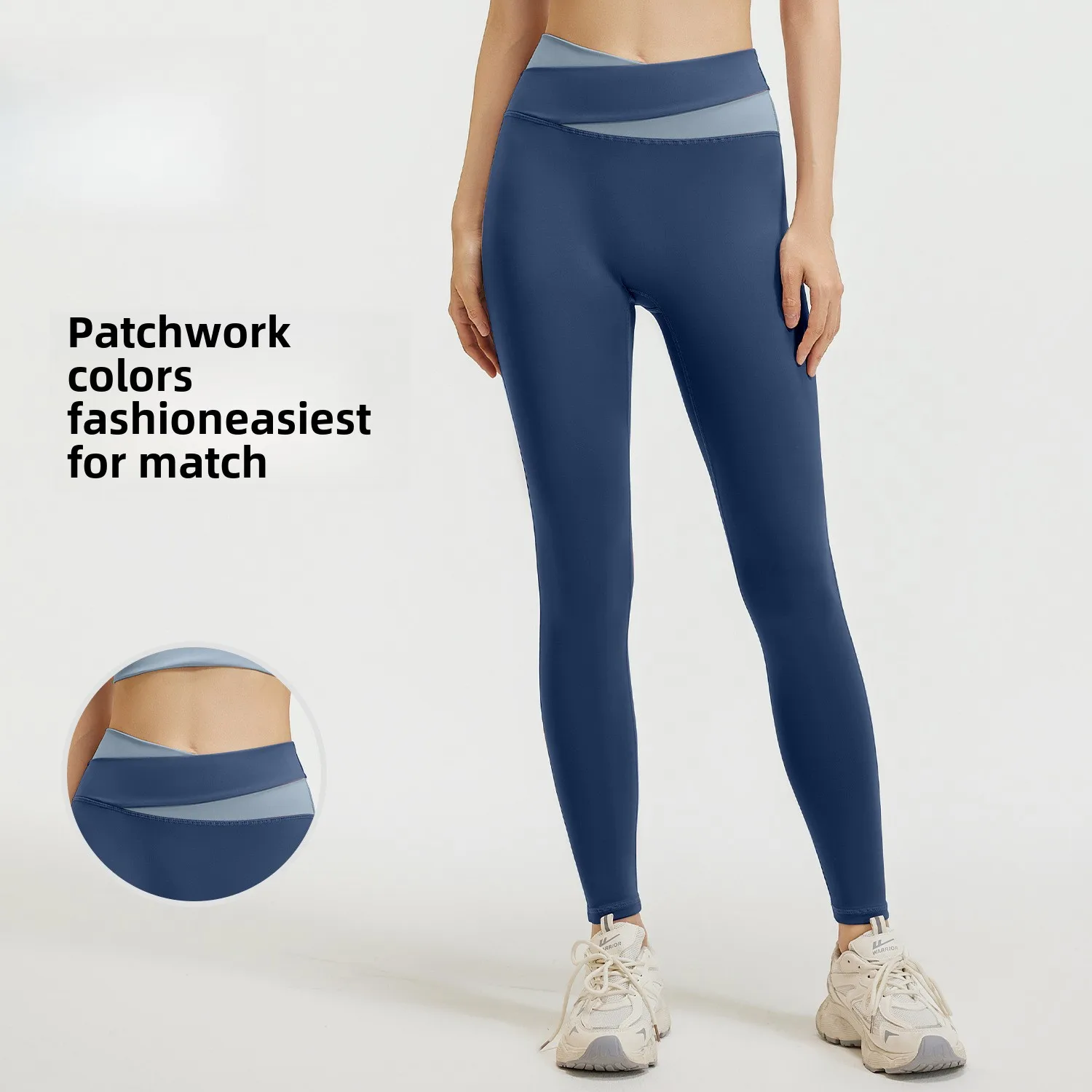 Women's Naked Feel Yoga Pants, High Waist Butt Lifting Workout Leggings, 4-Way Stretch Paneled Fitness Running Activewear