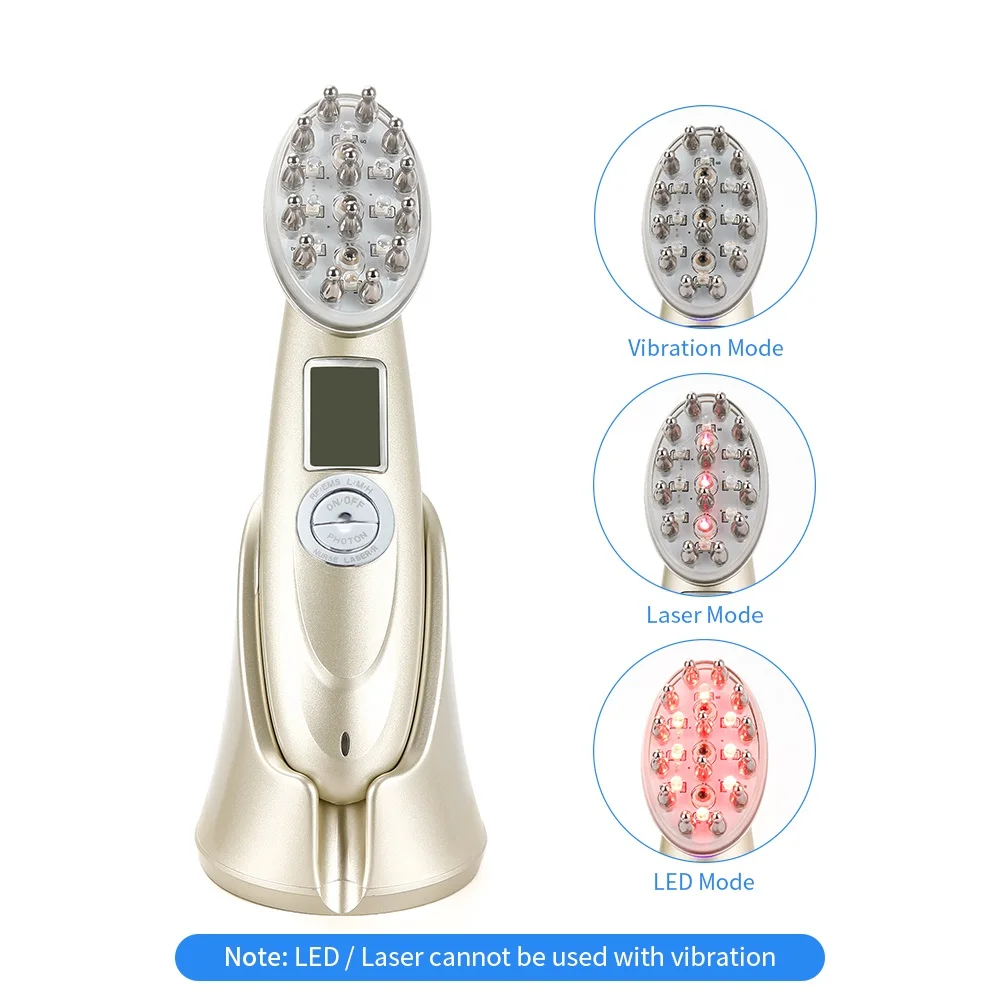 EMS Electric Massage Comb LED Hair Growth Comb Hair Massage Scalp Brush for Anti Hair Loss Head Relax