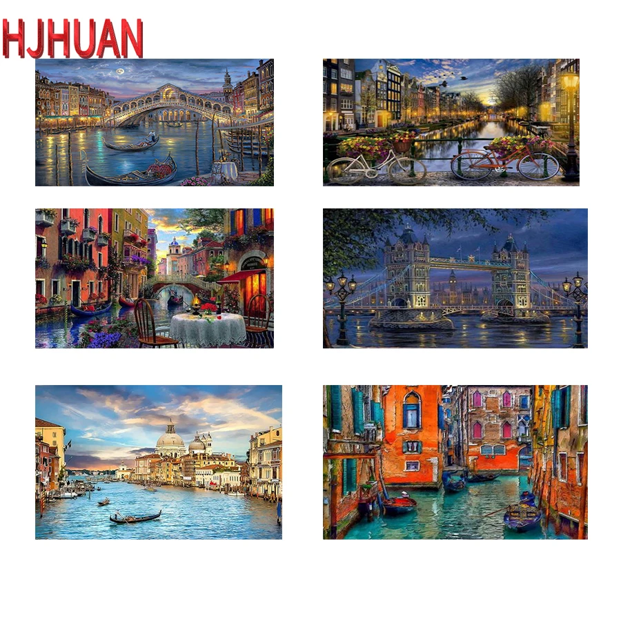 

Diamond embroidery Urban construction scenery Modern decor cross stitch mosaic diamond painting full square/round drill pictures