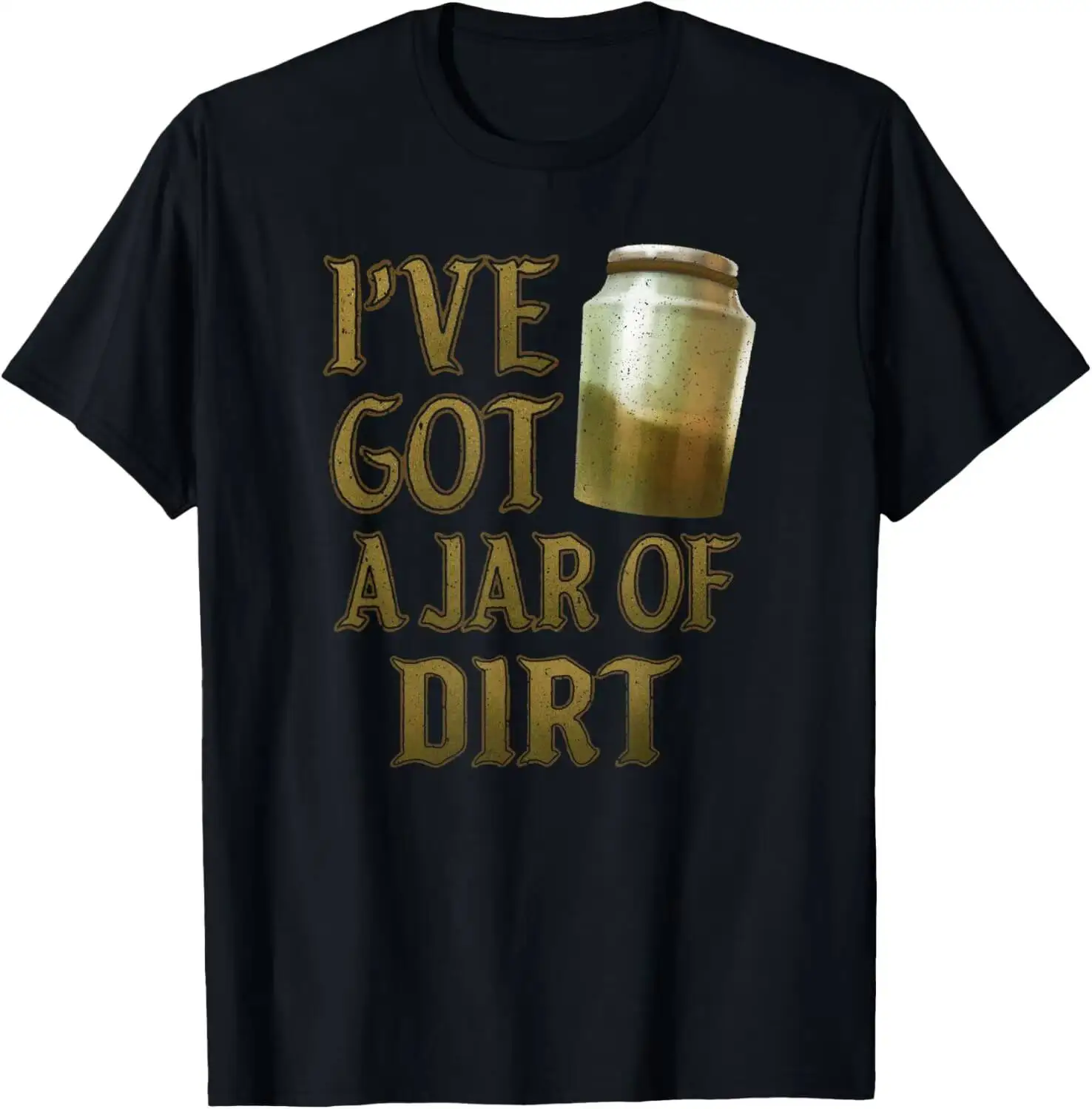Pirates The Caribbean I've Got A Jar Of Dirt T-Shirt Small Summer Short-Sleeved Breathable Sweat-Wicking Versatile Fashion 100%