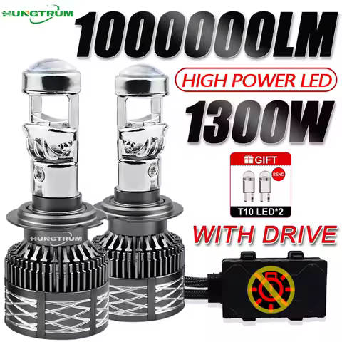 H7 H4 H11 LED Projector Lens Headlight H8 9005 9006 HB3 HB4 Car Bulb 6000K Canbus Turbo High Power Mini Auto/Moto Lamp Fog Light
