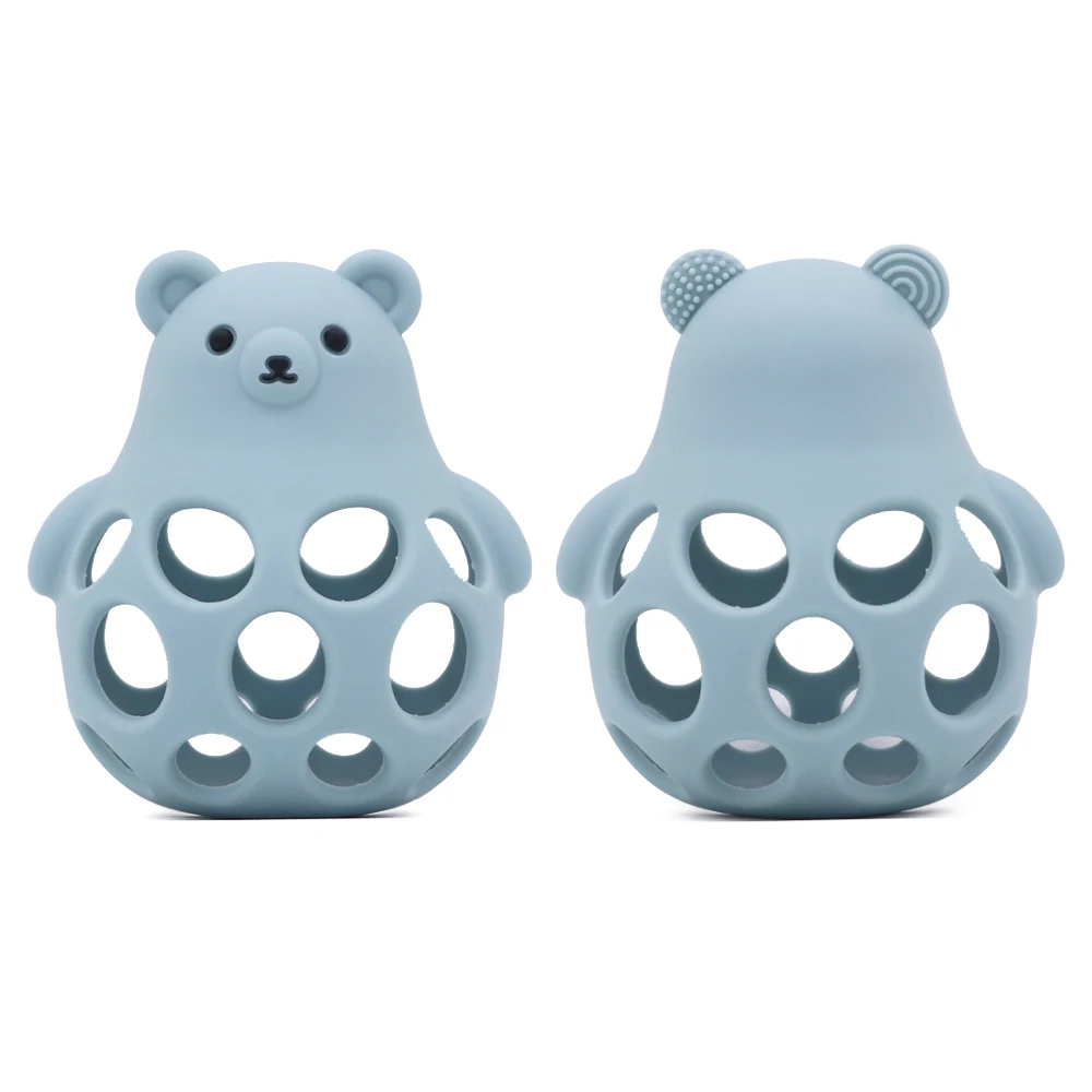 1PC Baby Silicone Teethers Hollow Out Baby Items Cartoon Bear Shape Teether Toys Chewing Training Baby Accessories Baby Stuff