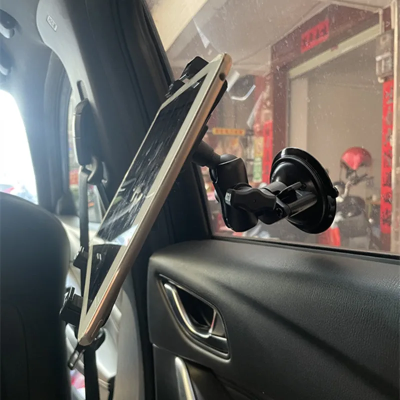 Kính Chắn Gió Xe Hơi Xoắn Khóa Dùng Trên Xe Và Treo Tường + Ổ Cắm Đôi Cánh Tay + Máy Tính Bảng Treo Cũi & 1 inch Bóng