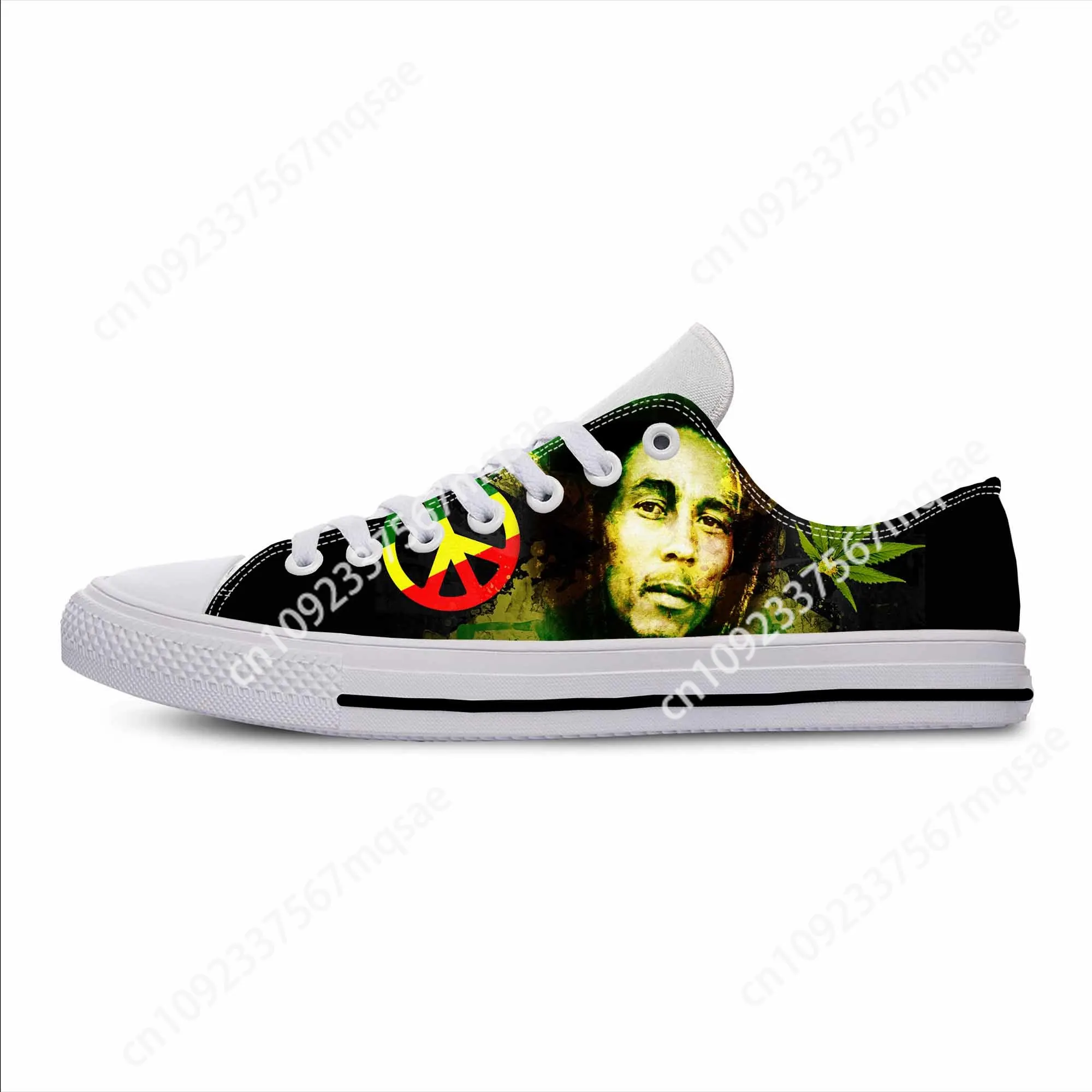 

Legend Bob Marley Reggae Rasta Music Rock Fashion Casual Cloth Shoes Low Top Comfortable Breathable 3D Print Men Women Sneakers