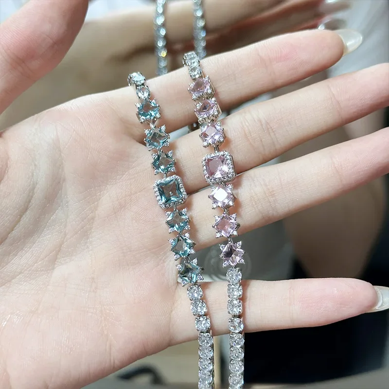 MDL مويسانيتي نمط الأصلي الجنية نمط الأميرة الوردي سوار ستار نظام تصميم 18K مطلية بالذهب