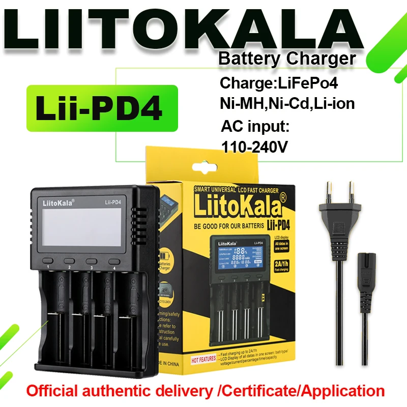LiitoKala Lii-600 Lii-PD4 Lii-500 Lii-M4S 18650 26650 AA AAA Rechargeable battery charger