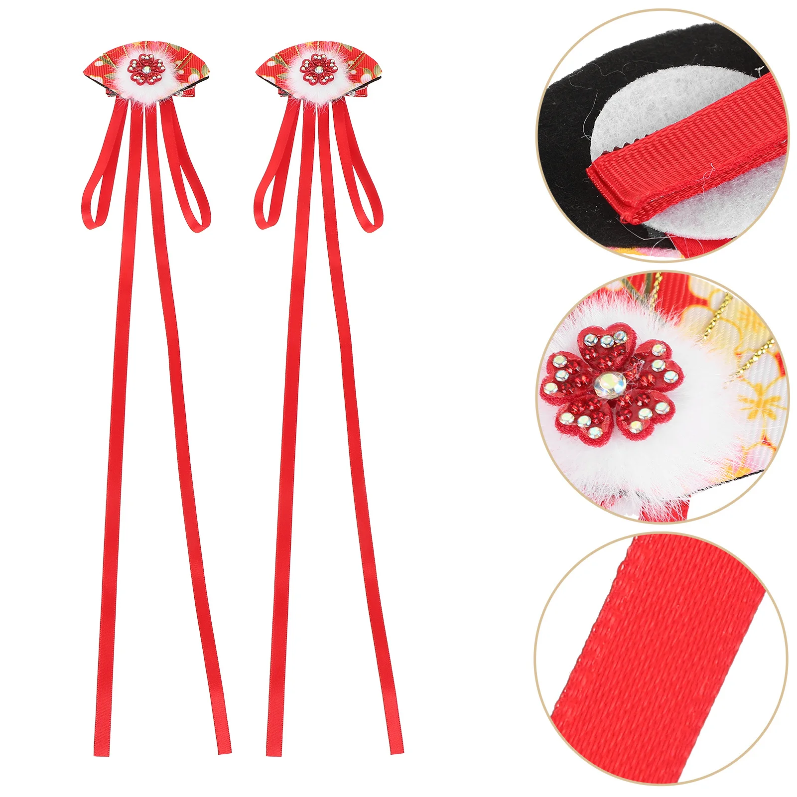 

Hair Clips Accessories for Ancient Style Hairpin Flower with Tassels Bride