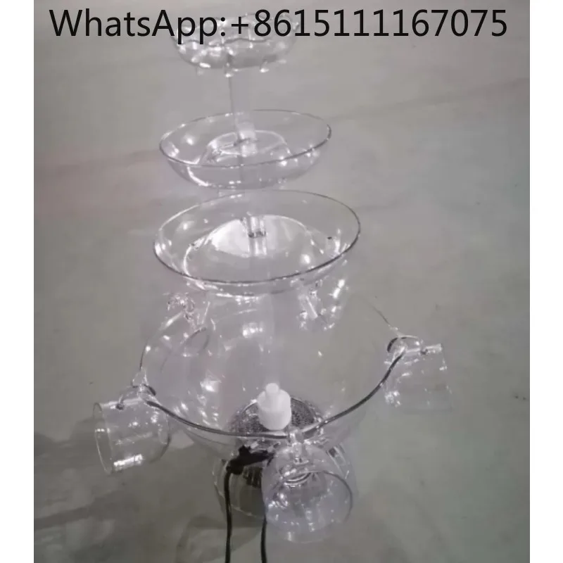 Red Wine Fountain 5 Cups Beverage Flowing Dispenser Party Reception Banquet Decorative Display Equipment